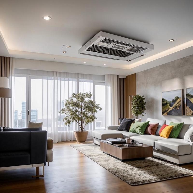 Máy lạnh âm trần: không gian sống hiện đại, sang trọng.