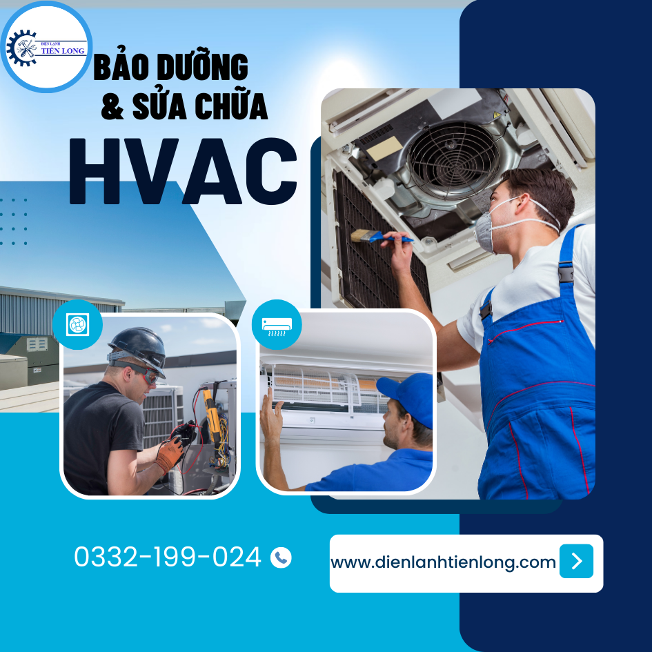 Blue White Minimalist HVAC Service and Repairs Instagram Post